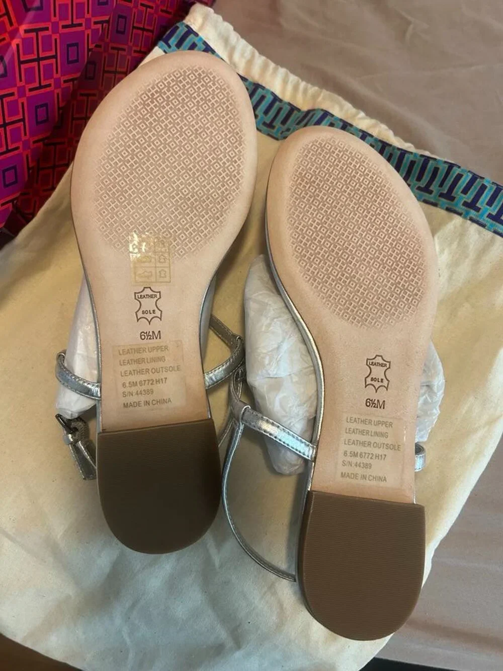 Tory Burch Silver Cristal Sandals 6.5